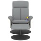 vidaXL Sillón reclinable de masaje con reposapiés tela gris claro vidaXL Sillón reclinable de masaje con reposapiés tela gris claro