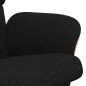 vidaXL Sillón reclinable con reposapiés tela negro