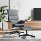 vidaXL Sillón reclinable con reposapiés tela gris claro vidaXL Sillón reclinable con reposapiés tela gris claro