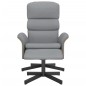 vidaXL Sillón reclinable con reposapiés tela gris claro vidaXL Sillón reclinable con reposapiés tela gris claro