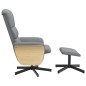 vidaXL Sillón reclinable con reposapiés tela gris claro vidaXL Sillón reclinable con reposapiés tela gris claro
