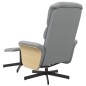 vidaXL Sillón reclinable con reposapiés tela gris claro vidaXL Sillón reclinable con reposapiés tela gris claro