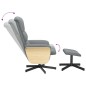 vidaXL Sillón reclinable con reposapiés tela gris claro vidaXL Sillón reclinable con reposapiés tela gris claro