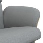 vidaXL Sillón reclinable con reposapiés tela gris claro vidaXL Sillón reclinable con reposapiés tela gris claro
