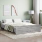 vidaXL Estructura de cama con cabecero piecero gris Sonoma 160x200 cm vidaXL Estructura de cama con cabecero piecero gris Sonoma 160x200 cm