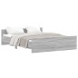 vidaXL Estructura de cama con cabecero piecero gris Sonoma 160x200 cm vidaXL Estructura de cama con cabecero piecero gris Sonoma 160x200 cm