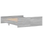 vidaXL Estructura de cama con cabecero piecero gris Sonoma 160x200 cm vidaXL Estructura de cama con cabecero piecero gris Sonoma 160x200 cm