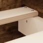 vidaXL Estructura de cama con cabecero piecero roble ahumado 180x200cm vidaXL Estructura de cama con cabecero piecero roble ahumado 180x200cm