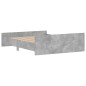 vidaXL Estructura de cama con cabecero piecero gris hormigón 160x200cm