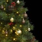 vidaXL Árbol Navidad artificial con bisagras 150 LED y bolas 120 cm vidaXL Árbol Navidad artificial con bisagras 150 LED y bolas 120 cm