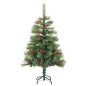 vidaXL Árbol Navidad artificial con bisagras 150 LED y bolas 120 cm vidaXL Árbol Navidad artificial con bisagras 150 LED y bolas 120 cm