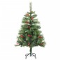 vidaXL Árbol Navidad artificial con bisagras 150 LED y bolas 120 cm vidaXL Árbol Navidad artificial con bisagras 150 LED y bolas 120 cm
