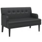 vidaXL Banco con respaldo cuero sintético negro 112x65,5x75 cm vidaXL Banco con respaldo cuero sintético negro 112x65,5x75 cm