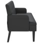vidaXL Banco con respaldo cuero sintético negro 112x65,5x75 cm vidaXL Banco con respaldo cuero sintético negro 112x65,5x75 cm