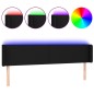 vidaXL Cabecero con LED de tela negro 203x16x78/88 cm vidaXL Cabecero con LED de tela negro 203x16x78/88 cm