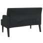 vidaXL Banco con respaldo cuero sintético negro 112x65,5x75 cm vidaXL Banco con respaldo cuero sintético negro 112x65,5x75 cm