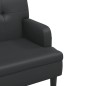 vidaXL Banco con respaldo cuero sintético negro 112x65,5x75 cm vidaXL Banco con respaldo cuero sintético negro 112x65,5x75 cm