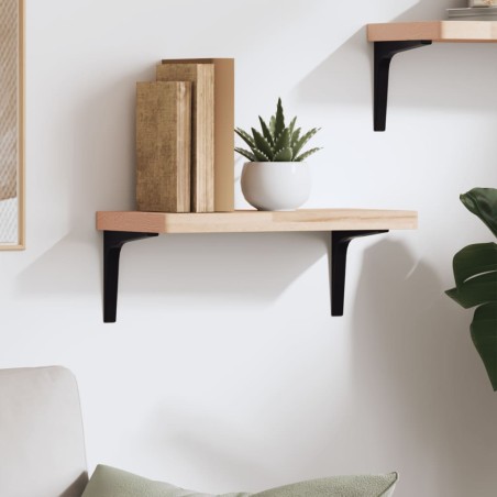 vidaXL Estante de pared madera maciza de haya 40x20x2,5 cm