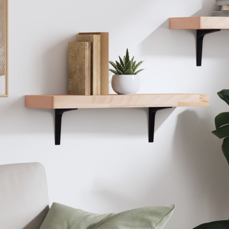 vidaXL Estante de pared madera maciza de haya 60x20x4 cm