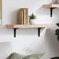 vidaXL Estante de pared madera maciza de haya 60x20x4 cm