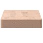 vidaXL Estante de pared madera maciza de haya 60x20x4 cm