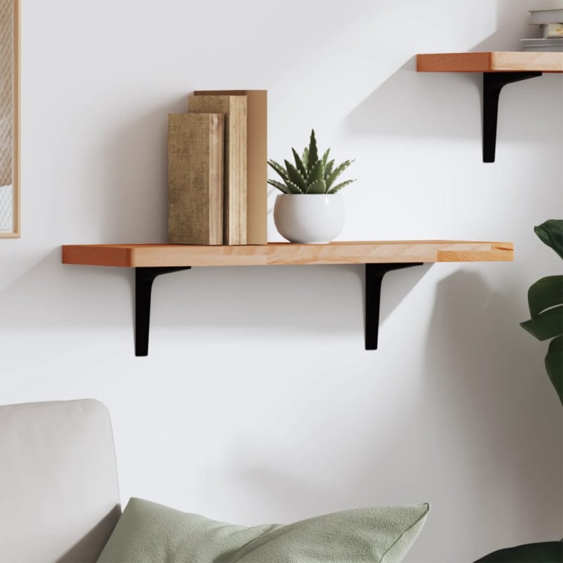 vidaXL Estante de pared madera maciza de haya 60x20x2,5 cm vidaXL Estante de pared madera maciza de haya 60x20x2,5 cm