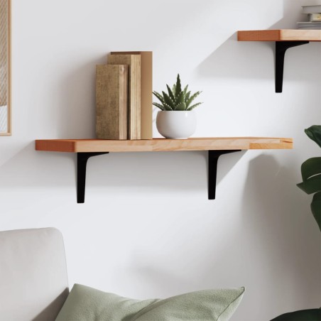 vidaXL Estante de pared madera maciza de haya 60x20x2,5 cm