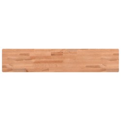 vidaXL Estante de pared madera maciza de haya 100x20x1,5 cm