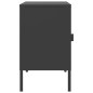 vidaXL Mesitas de noche 2 unidades vidrio y acero negro 50x35x60 cm vidaXL Mesitas de noche 2 unidades vidrio y acero negro 50x35x60 cm