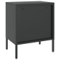 vidaXL Mesitas de noche 2 unidades vidrio y acero negro 50x35x60 cm vidaXL Mesitas de noche 2 unidades vidrio y acero negro 50x35x60 cm