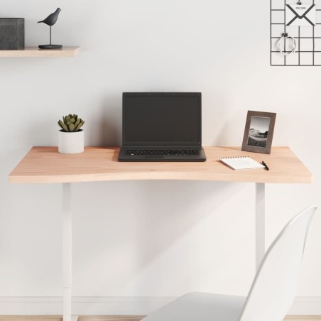 vidaXL Tablero de escritorio madera maciza de haya 100x(45-50)x2,5 cm