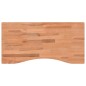 vidaXL Tablero de escritorio madera maciza de haya 80x(36-40)x2,5 cm