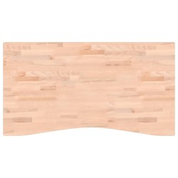 vidaXL Tablero de escritorio madera maciza de haya 110x(55-60)x4 cm