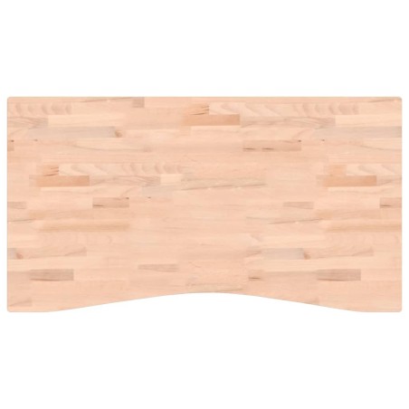 vidaXL Tablero de escritorio madera maciza de haya 110x(55-60)x4 cm