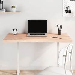 vidaXL Tablero de escritorio madera maciza de haya 110x(50-55)x4 cm