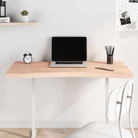 vidaXL Tablero de escritorio madera maciza de haya 110x(50-55)x4 cm