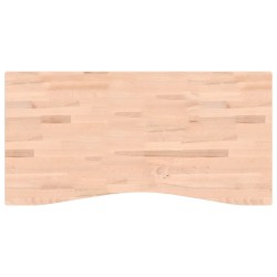 vidaXL Tablero de escritorio madera maciza de haya 110x(50-55)x4 cm