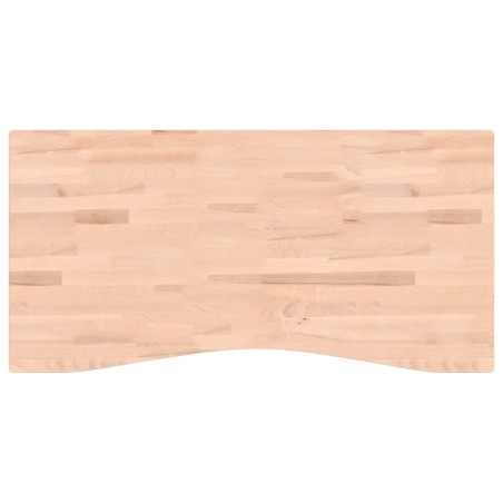 vidaXL Tablero de escritorio madera maciza de haya 110x(50-55)x4 cm