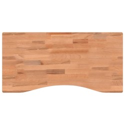 vidaXL Tablero de escritorio madera maciza de haya 80x(36-40)x4 cm