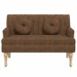 vidaXL Banco con cojines ante sintético marrón 113x64,5x75,5 cm vidaXL Banco con cojines ante sintético marrón 113x64,5x75,5 cm