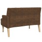 vidaXL Banco con cojines ante sintético marrón 113x64,5x75,5 cm vidaXL Banco con cojines ante sintético marrón 113x64,5x75,5 cm