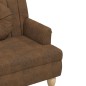 vidaXL Banco con cojines ante sintético marrón 113x64,5x75,5 cm vidaXL Banco con cojines ante sintético marrón 113x64,5x75,5 cm
