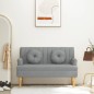 vidaXL Banco con cojines tela gris claro 113x64,5x75,5 cm vidaXL Banco con cojines tela gris claro 113x64,5x75,5 cm