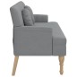 vidaXL Banco con cojines tela gris claro 113x64,5x75,5 cm vidaXL Banco con cojines tela gris claro 113x64,5x75,5 cm