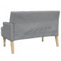 vidaXL Banco con cojines tela gris claro 113x64,5x75,5 cm vidaXL Banco con cojines tela gris claro 113x64,5x75,5 cm