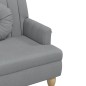 vidaXL Banco con cojines tela gris claro 113x64,5x75,5 cm vidaXL Banco con cojines tela gris claro 113x64,5x75,5 cm