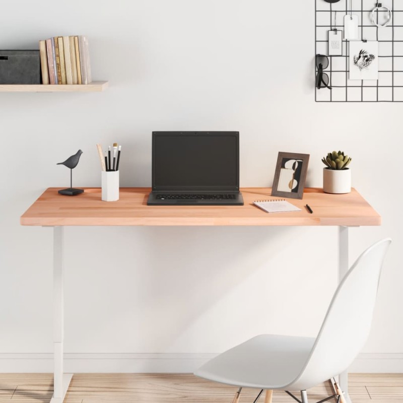 vidaXL Tablero de escritorio madera maciza de haya 110x55x2,5 cm vidaXL Tablero de escritorio madera maciza de haya 110x55x2,5 cm