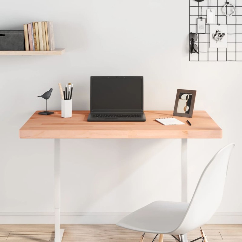 vidaXL Tablero de escritorio madera maciza de haya 100x60x4 cm vidaXL Tablero de escritorio madera maciza de haya 100x60x4 cm