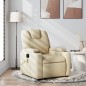 vidaXL Sillón de masaje reclinable de tela crema vidaXL Sillón de masaje reclinable de tela crema