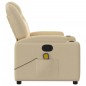 vidaXL Sillón de masaje reclinable de tela crema vidaXL Sillón de masaje reclinable de tela crema